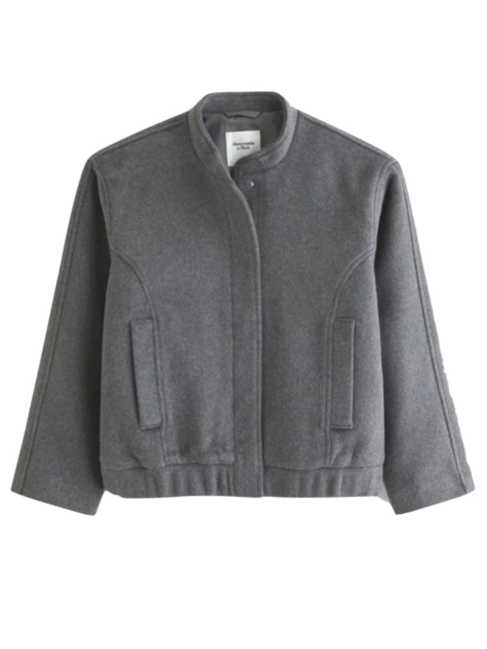Abercrombie & Fitch Wool Blend Women's Grey Bomber Jacket (like a new)